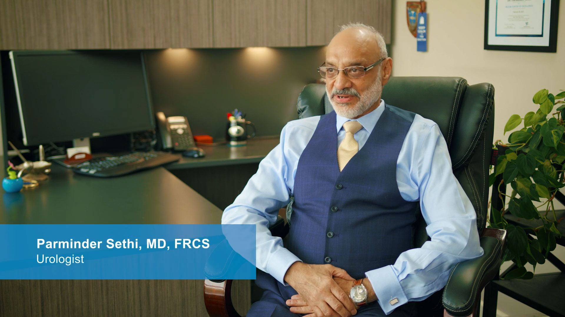 Dr. Parminder Sethi, a Rezum patient.