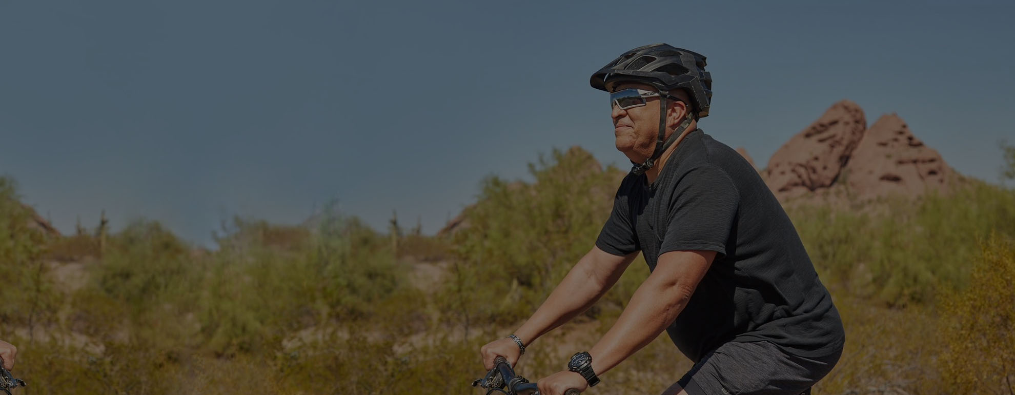 Man riding bicycle