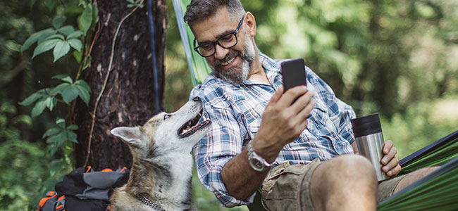 Man with dog